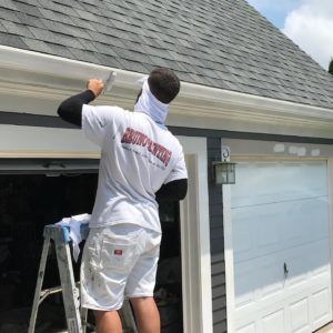 Exterior painting of trim